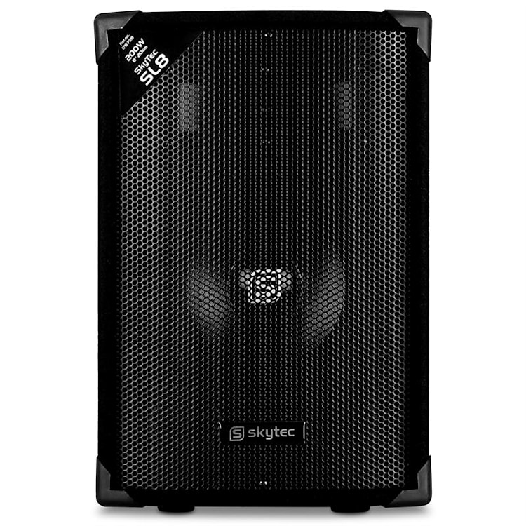 SL8 passief luidsprekerpaar 8" woofer 200W max/400W peak 2-weg bassreflex Piezo-hoorn 8" (20 cm) - luidsprekerset