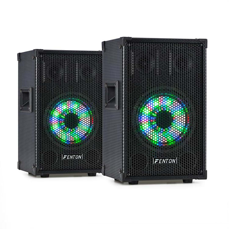 TL8LED set 2 x 3-weg passieve luidspreker RGB-leds 8" woofer 400W