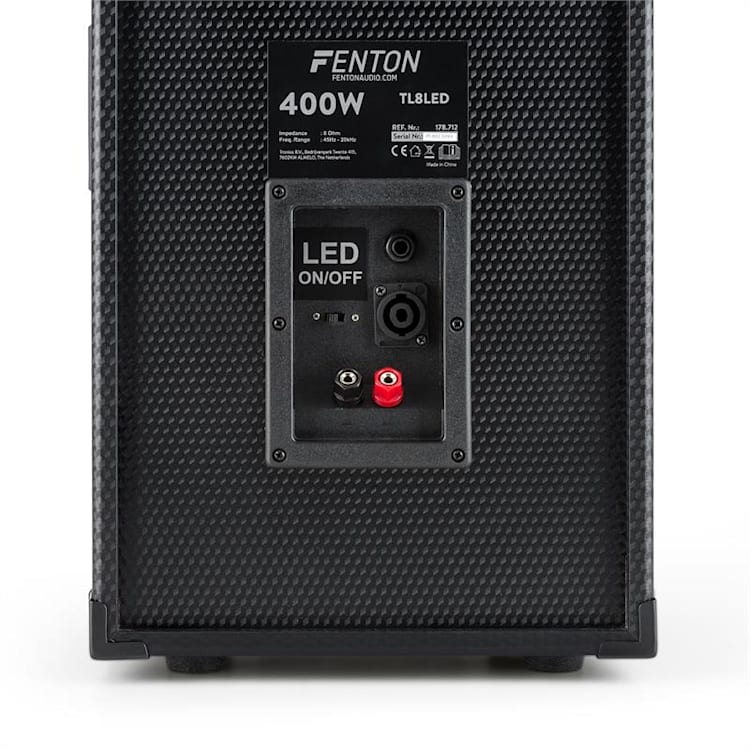 TL8LED set 2 x 3-weg passieve luidspreker RGB-leds 8" woofer 400W