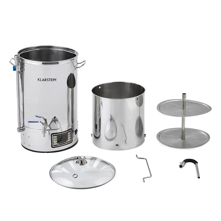 Mundschenk + Aufwärtsspirale, sladový kotol a ponorný chladič, zariadenie na varenie piva, 2500 W, 30 l, 304 ušľachtilá oceľ
