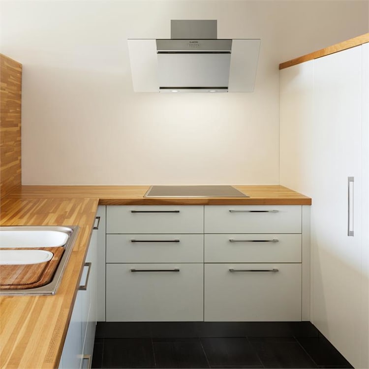 Zola Hotte aspirante 90cm + 2 filtres recyclage d'air 635m³/h argent Argent