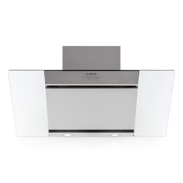 Zola Hotte aspirante 90cm + 2 filtres recyclage d'air 635m³/h argent Argent
