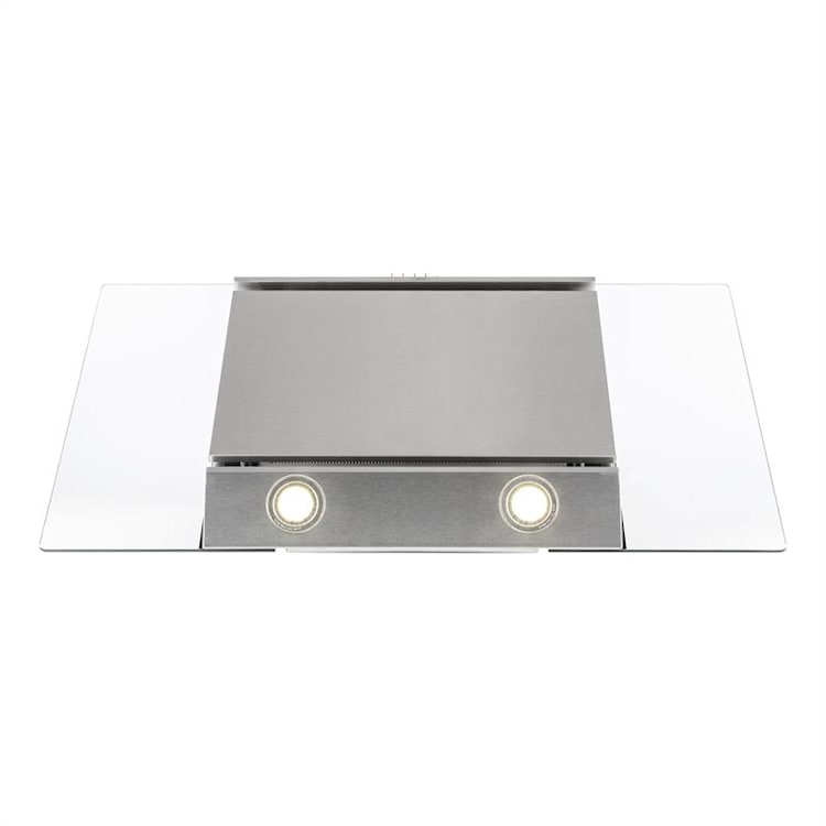 Zola Hotte aspirante 90cm + 2 filtres recyclage d'air 635m³/h argent Argent