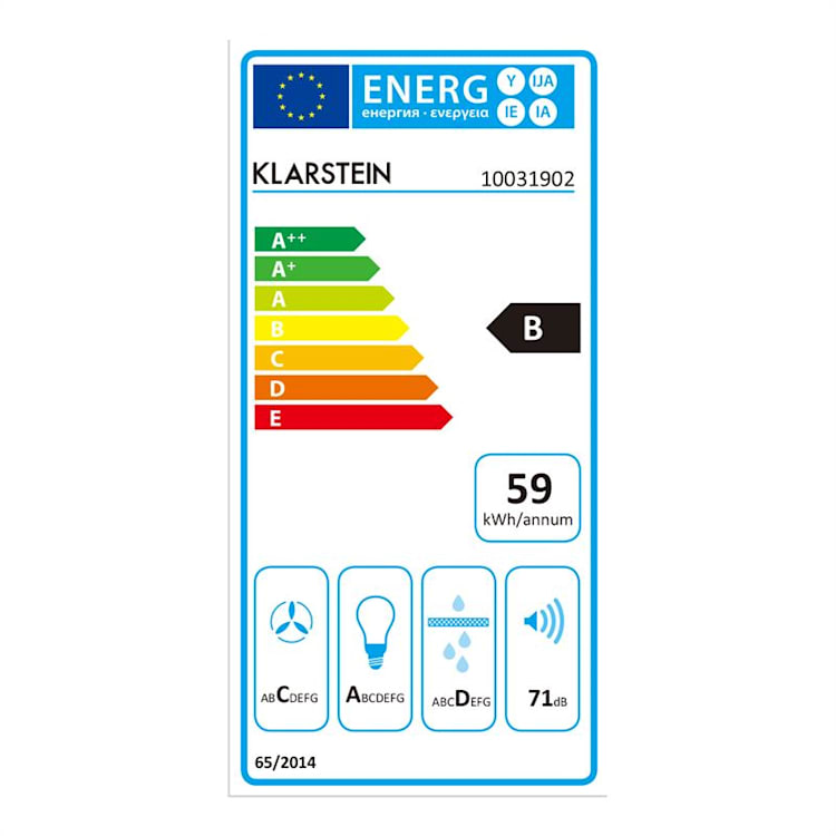 Balzac Dunstabzugshaube Umluftset 60cm 640m³/h Aktivkohlefilter
