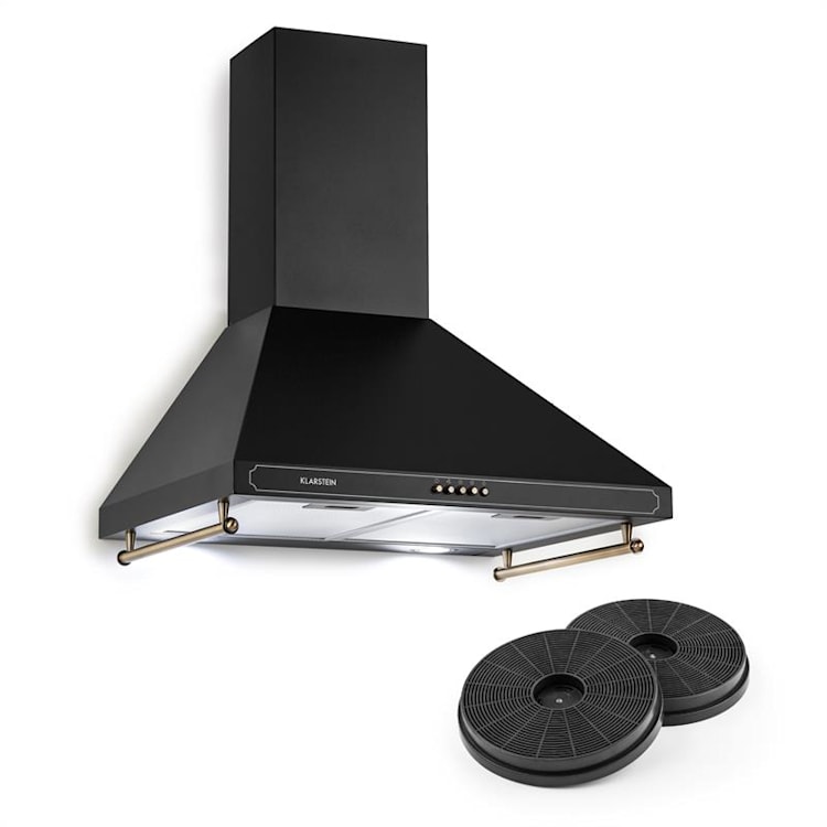 Victoria Exaustor Circulação de ar 600m³/h 2 lâmpadas de LED preto Preto
