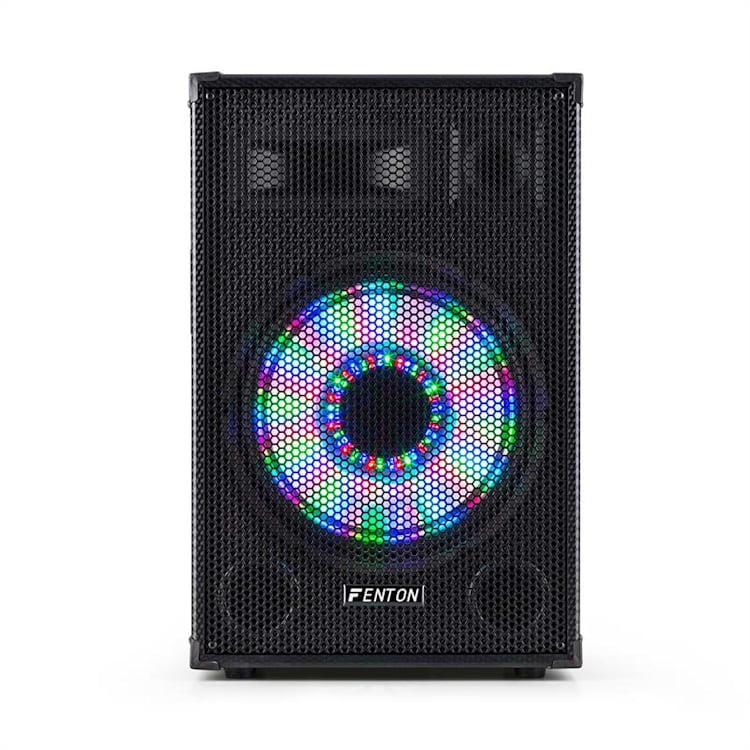 TL12LED PA luidsprekerset 4 stuks: 2x 12" 3-weg passieve luidspreker + 2x luidsprekerstatief zwart 30 cm (12")