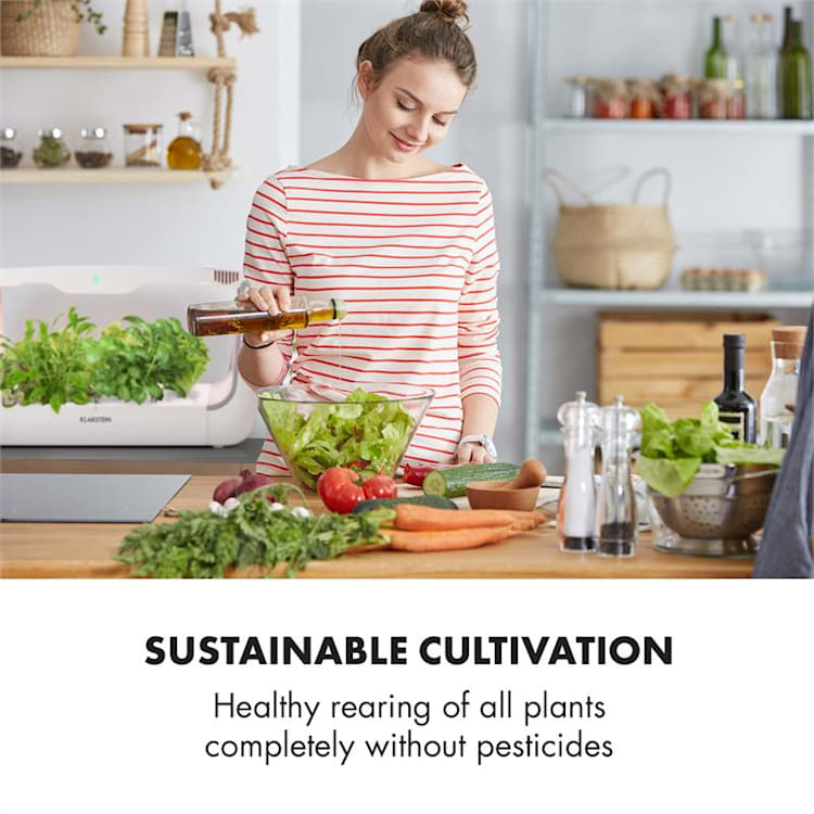 GrowIt Farm Starter Kit Salad 28 Pflanzen 48W 8 Ltr Salad-Seeds Nährlösung