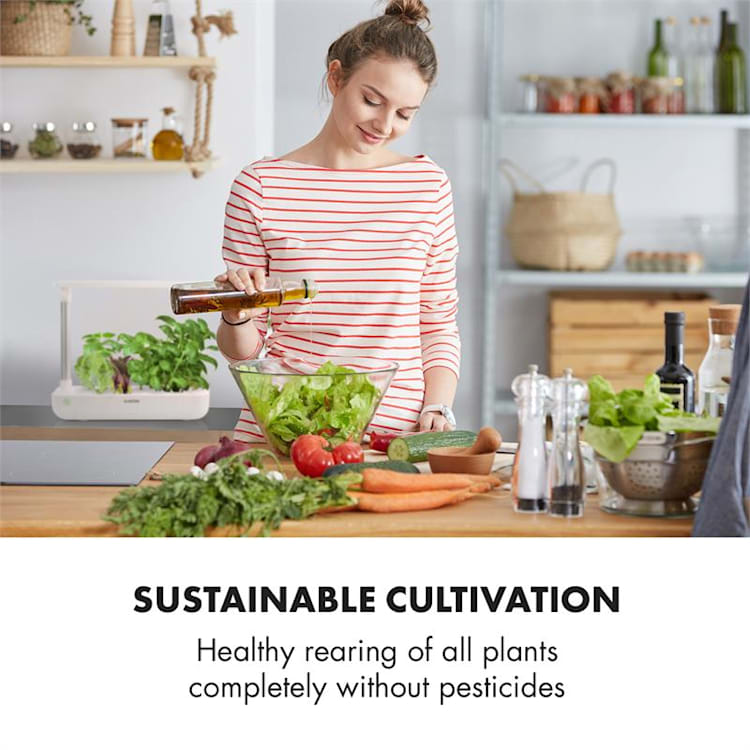 GrowIt Flex Kit de Iniciação I 9 Plantas 18W 2 L Sementes de Alfaces Solução Nutritiva