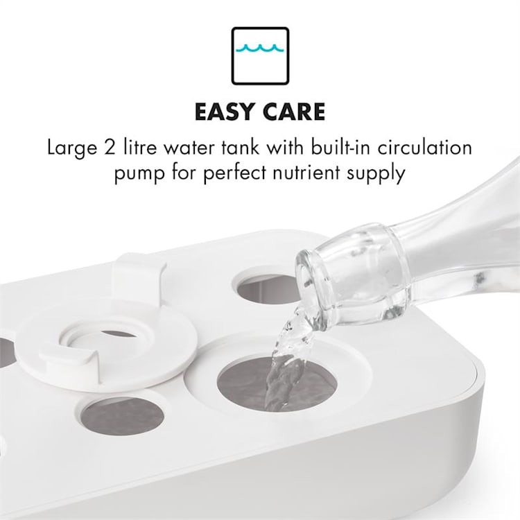 GrowIt Flex Kit de Iniciação I 9 Plantas 18W 2 L Sementes de Alfaces Solução Nutritiva