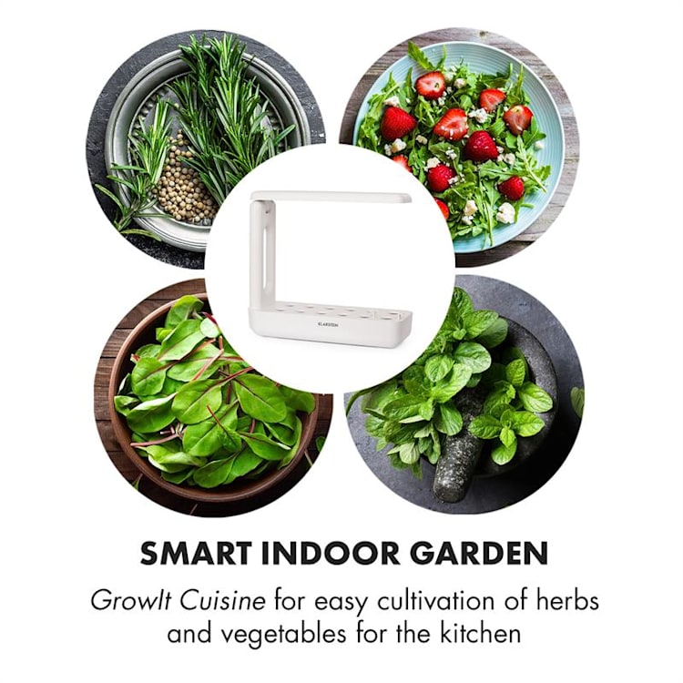 GrowIt Cuisine Starter Kit Europa 12 Plants LED Europe Seeds Nutrient Solution