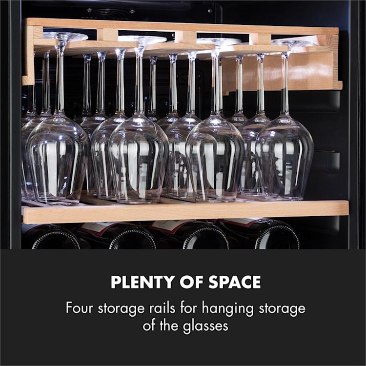 Barossa 102 Duo Weinkühlschrank-Set 2 Zonen 102 Fl. Weinglasregal