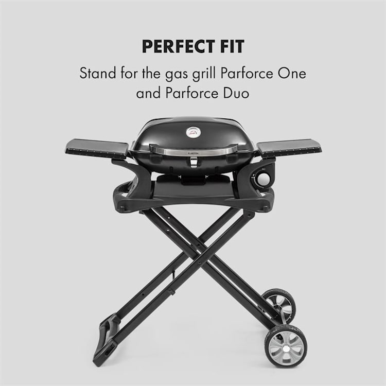 Parforce Duo Gasgrill 2 Brenner 4,4kW 15000BTU Gasschlauch schwarz Schwarz
