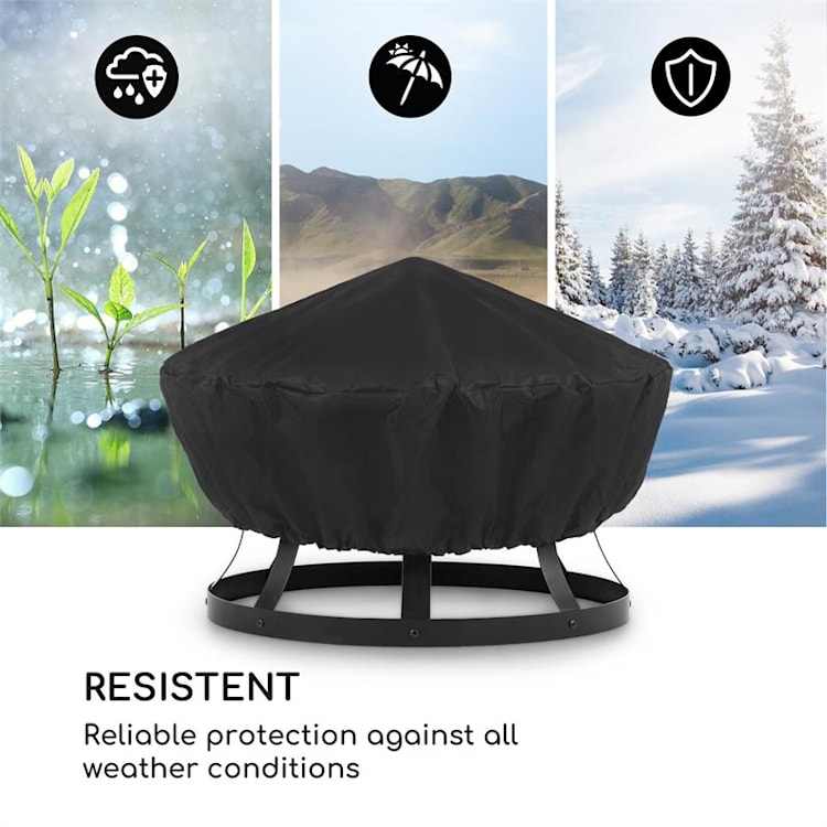 Pentos 2-in-1-vuurschaal Ø73cm vonkenscherm Ø60cm bbq beschermhoes