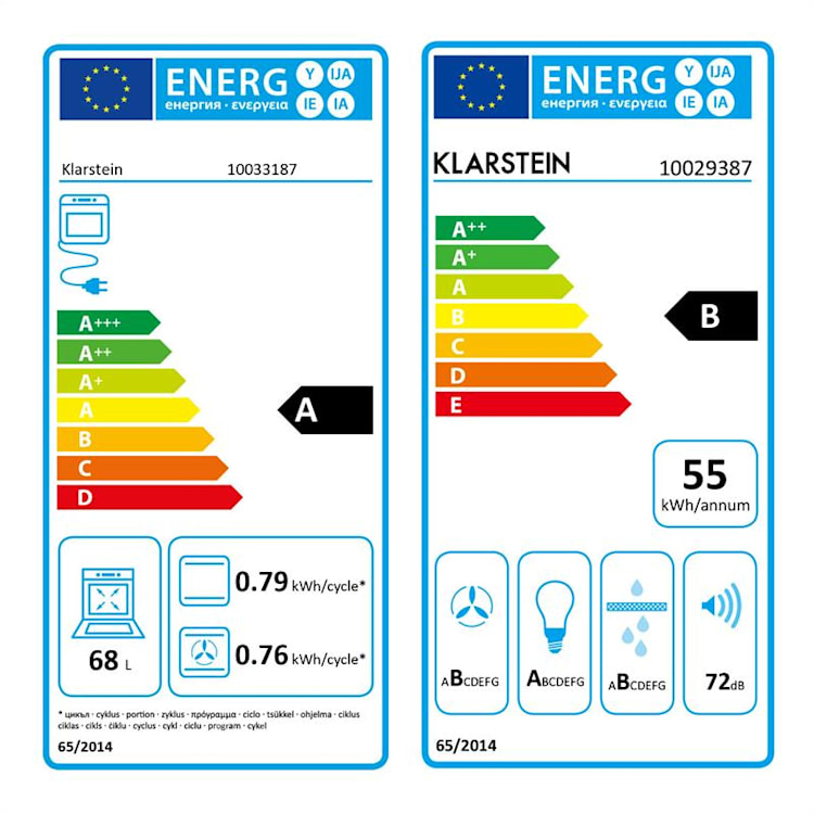 Kalahari Zelda Einbau-Set Backofen + Abzugshaube 68Ltr 620 m³/h Edelstahl