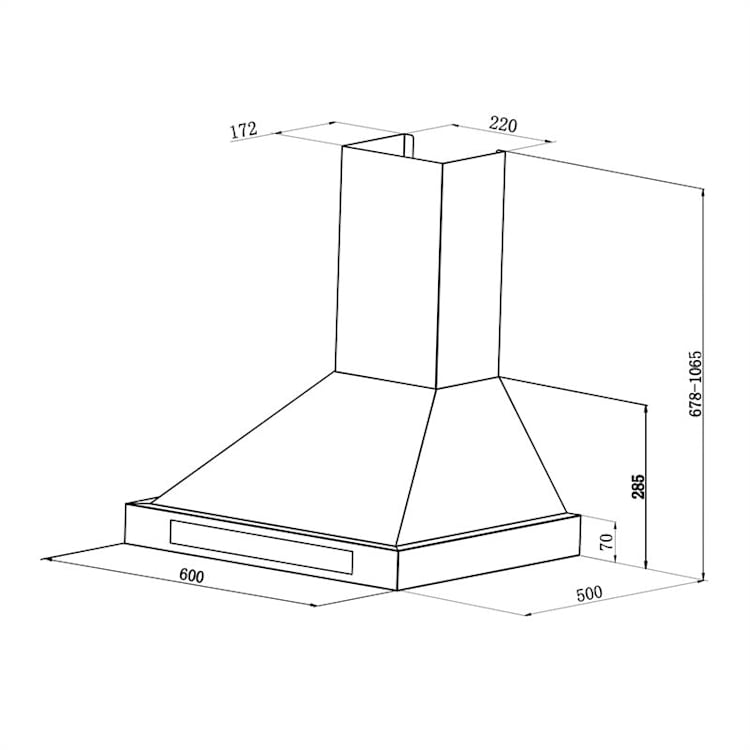 Kalahari Zelda Einbau-Set Backofen + Abzugshaube 68Ltr 620 m³/h Edelstahl