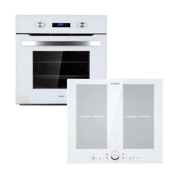 Gusteau Delicatessa ensemble four à induction encastrable 7000 W 64 l inox blanc