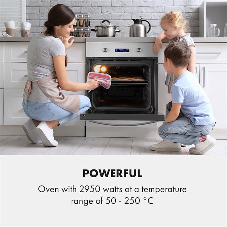 Gusteau Remy Einbau-Set Backofen + Einbau-Haube 2950W weiß Edelstahl