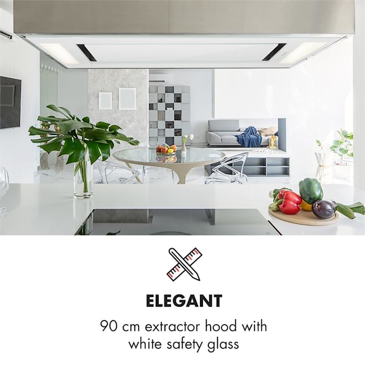 Gusteau Remy Einbau-Set Backofen + Einbau-Haube 2950W weiß Edelstahl