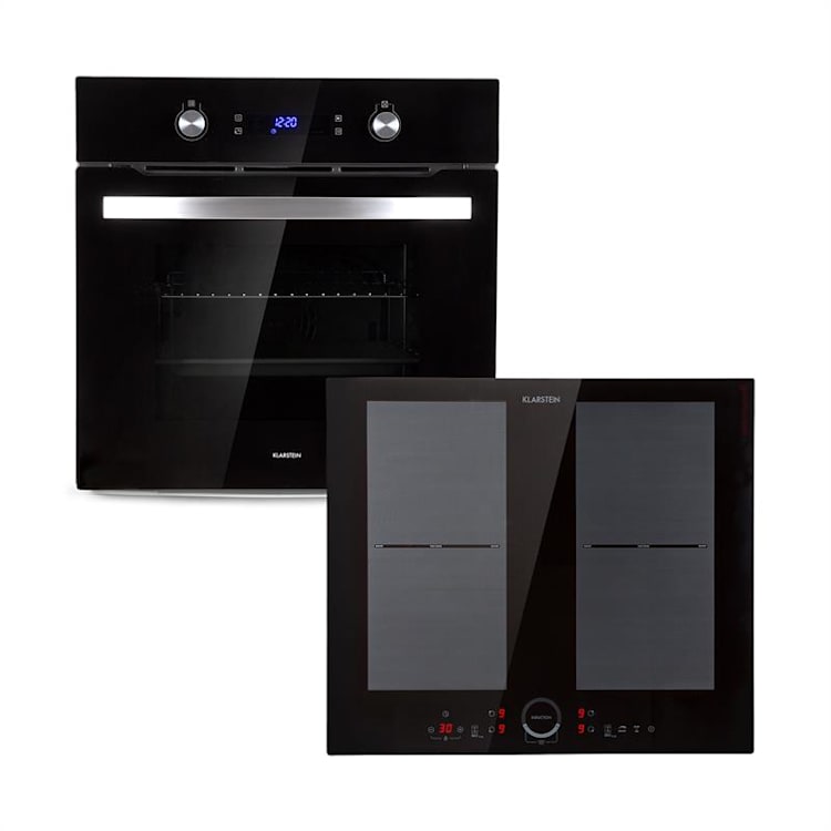 Gusteau Delicatessa Einbau-Ofen-Set Induktion 7000W schwarz Edelstahl