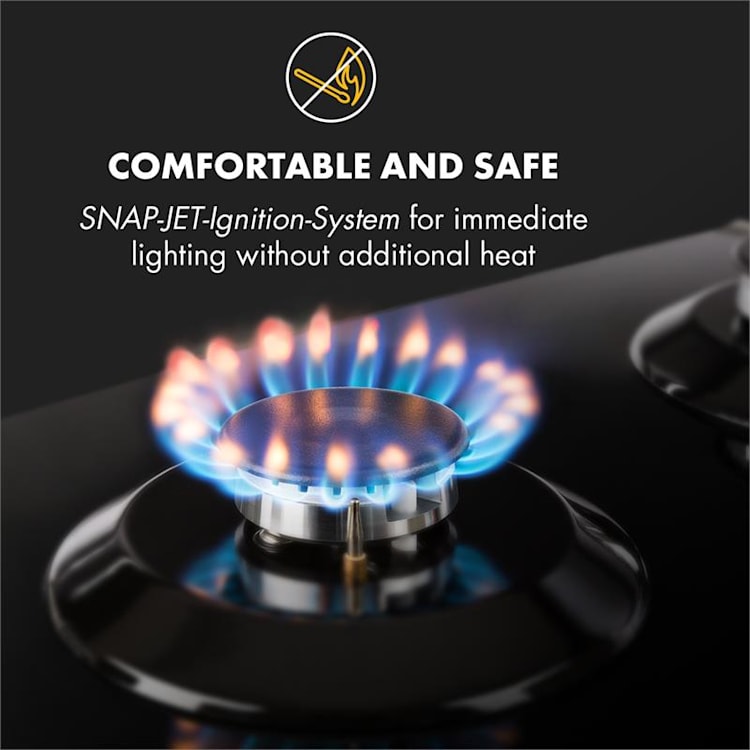 Klarstein Gusteau Ignito ensemble four encastrable électrique / gaz 64 L noir inox