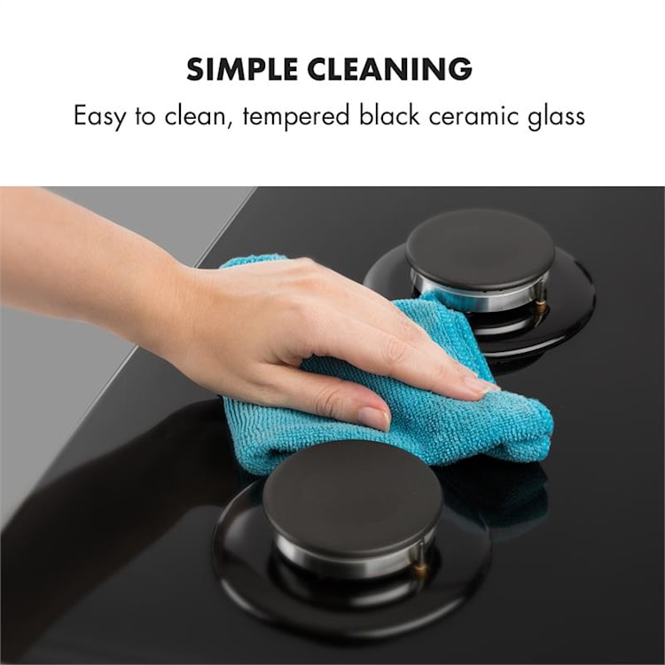 Klarstein Gusteau Ignito ensemble four encastrable électrique / gaz 64 L noir inox