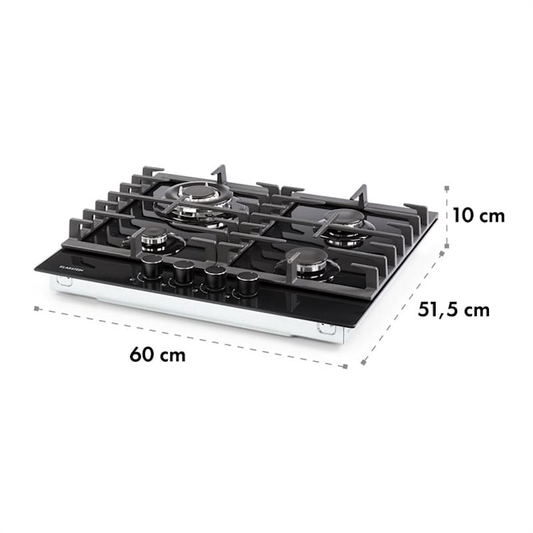 Klarstein Gusteau Ignito ensemble four encastrable électrique / gaz 64 L noir inox