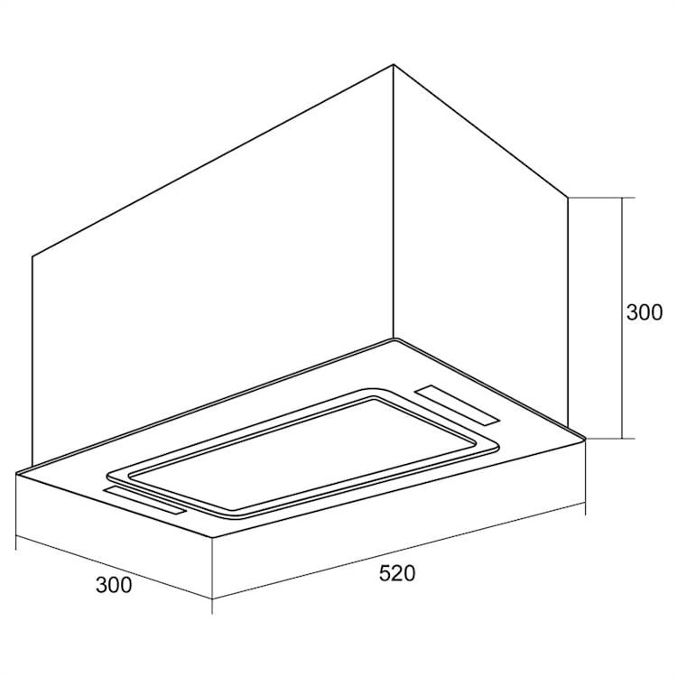 Gusteau Hektor Einbau-Set Backofen + Unterbau-Haube schwarz Edelstahl