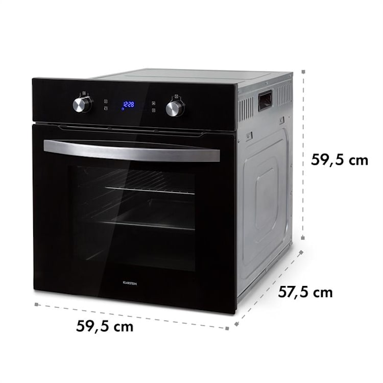 Gusteau Aurora ensemble four encastrable + hotte murale noire inox