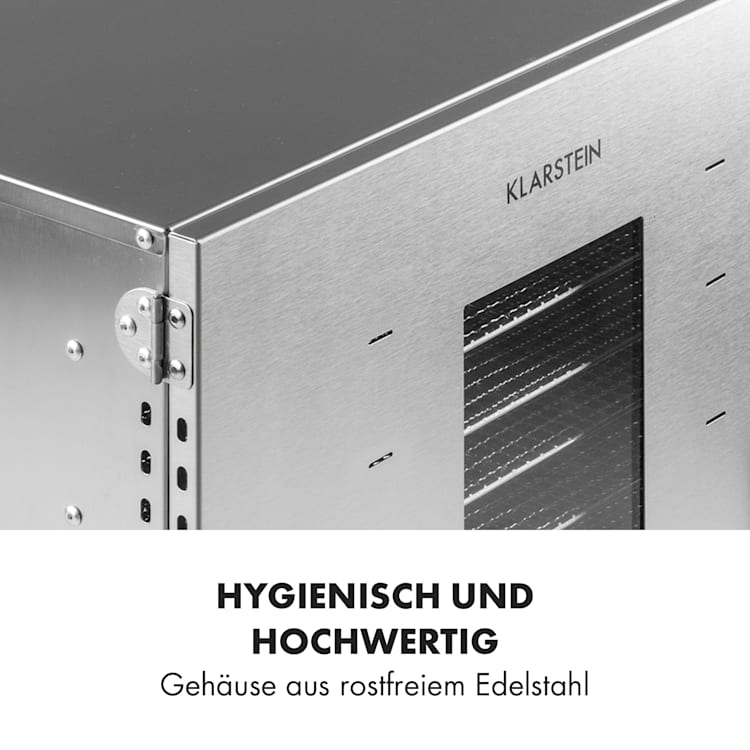 Master Jerky 16 Dörrautomat + Fleischhaken Set 1500W 40-90 °C 15h-Timer Edelstahl silber