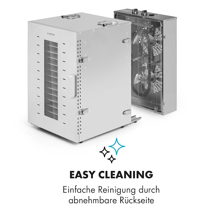 Master Jerky 16 Dörrautomat + Fleischhaken Set 1500W 40-90 °C 15h-Timer Edelstahl silber