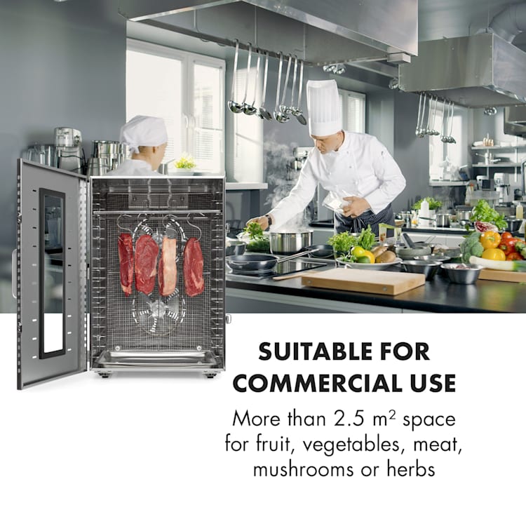 Master Jerky 16 Ensemble déshydrateur + crochets à viande 1500 W inox argent