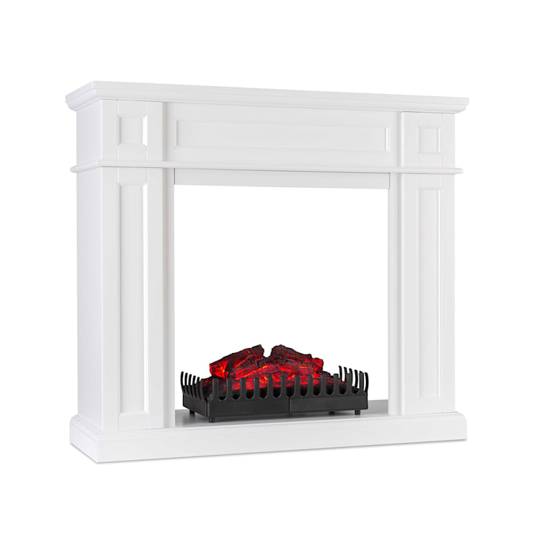 Lausanne Frame corps de cheminée + insert de cheminée Kamini MDF blanc avec insert de cheminée sans fonction chauffage