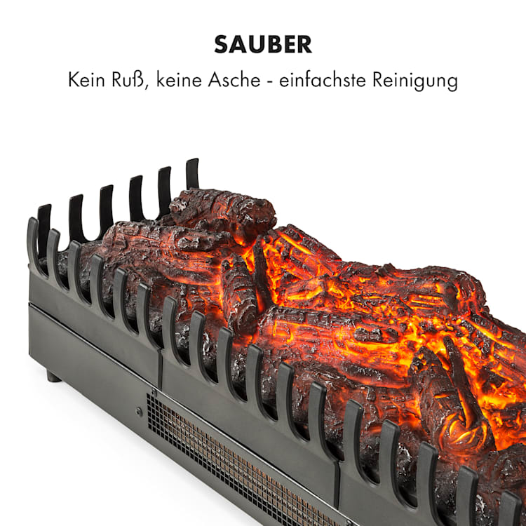 Lausanne Frame Kamingehäuse + Kamini FXL Kamineinsatz 2000W MDF klassisches Design mit großem Kamineinsatz mit Heizfunktion