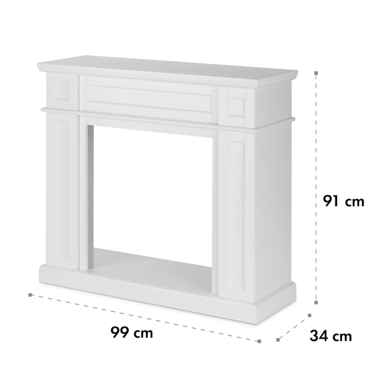 Lausanne Frame Kamingehäuse + Kamini FXL Kamineinsatz 2000W MDF klassisches Design mit großem Kamineinsatz mit Heizfunktion