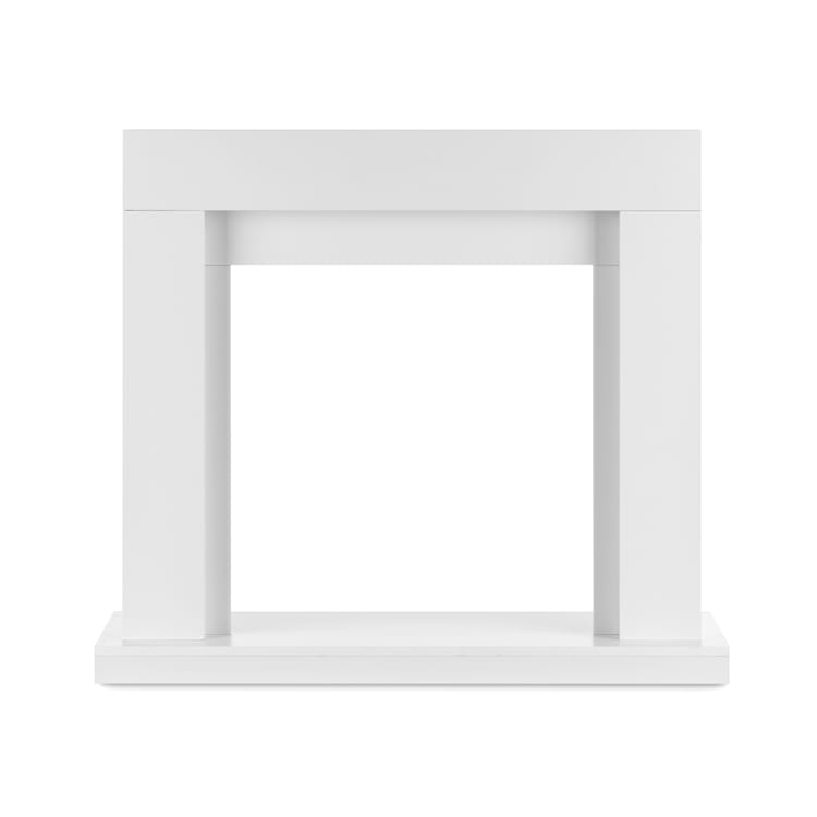 Studio Frame corps de cheminée + insert de cheminée Kamini FX MDF blanc avec insert de cheminée et fonction chauffage