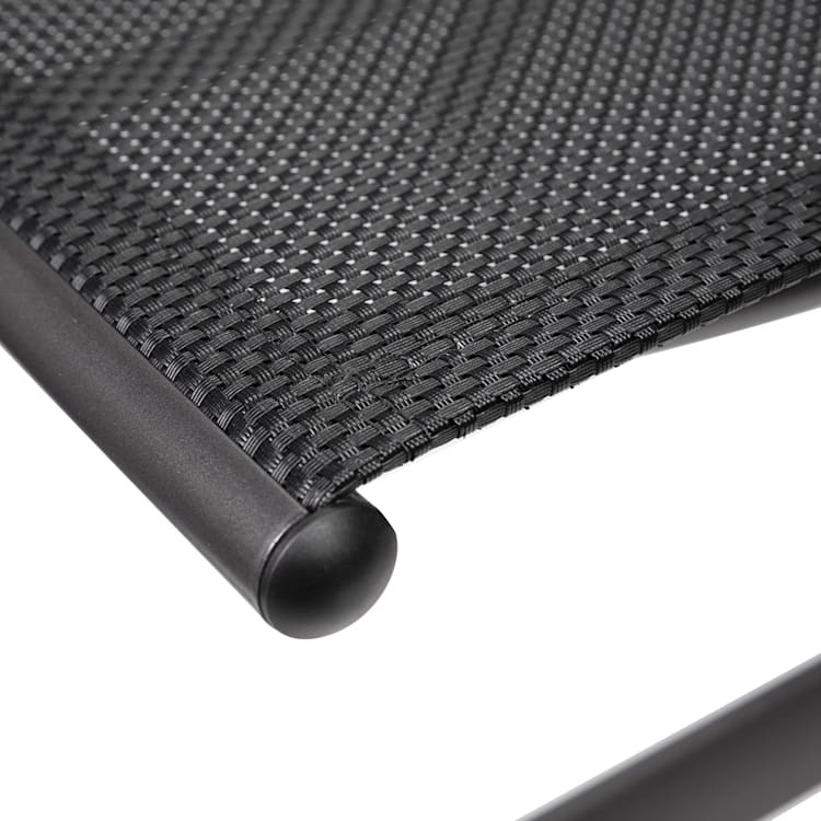 London tuinstoel set van 2 textileen aluminium 6-posities inklapbaar 2 x Stoel | Antraciet