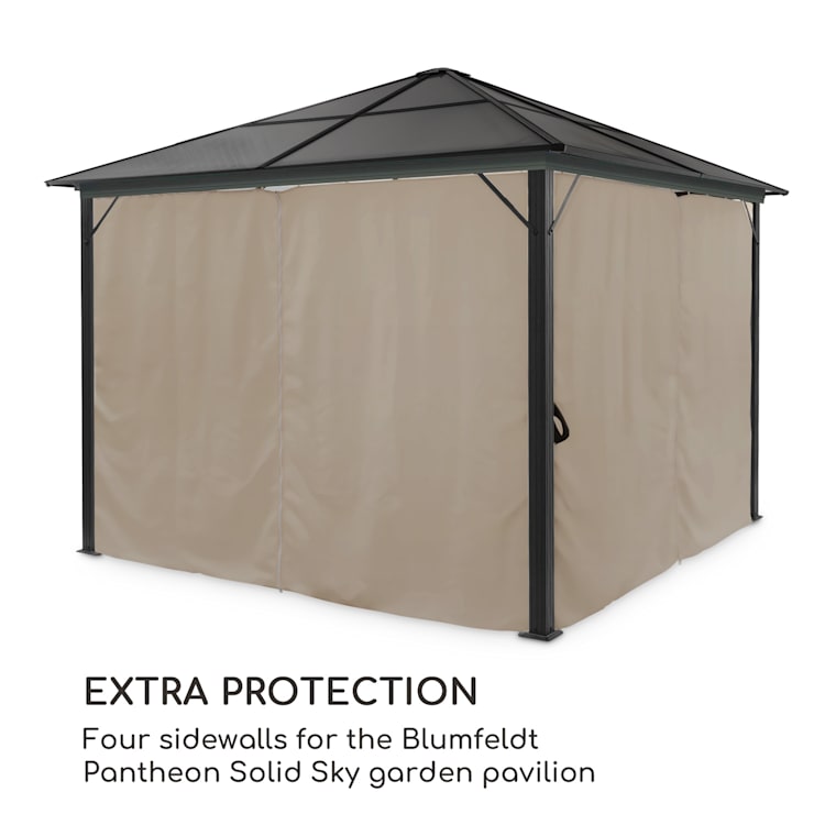 Pantheon Solid Sky Ambient zonne-energie paviljoen 3 x 3 zonne-energie verlichting Taupe