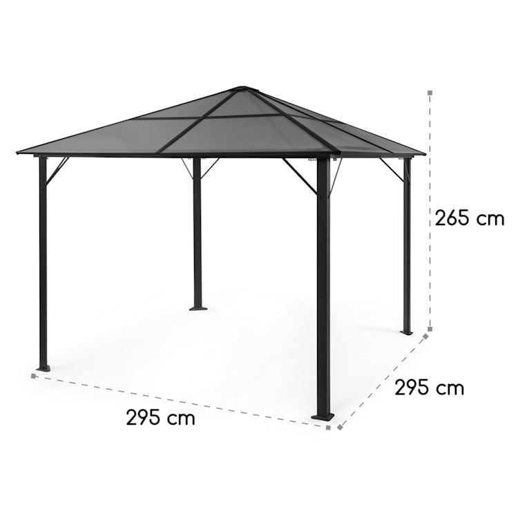 Pantheon Solid Sky Ambient zonne-energie paviljoen 3 x 3 zonne-energie verlichting Taupe