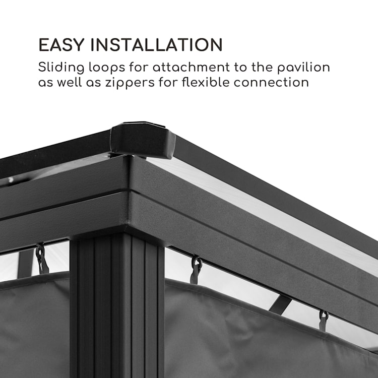 Pantheon Solid Sky Ambient zonne-energie paviljoen 3 x 3 zonne-energie verlichting Donkergrijs