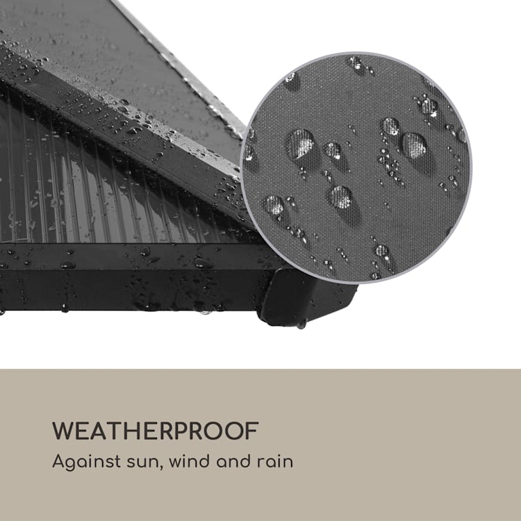 Pantheon Solid Sky Ambient zonne-energie paviljoen 3 x 3 zonne-energie verlichting Donkergrijs