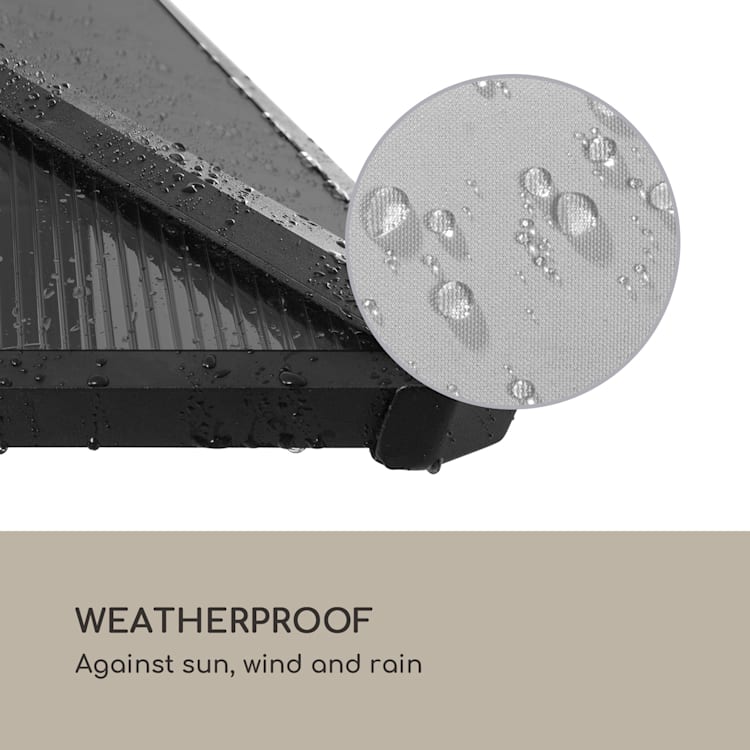 Pantheon Solid Sky Ambient zonne-energie paviljoen 3 x 3 zonne-energie verlichting Lichtgrijs