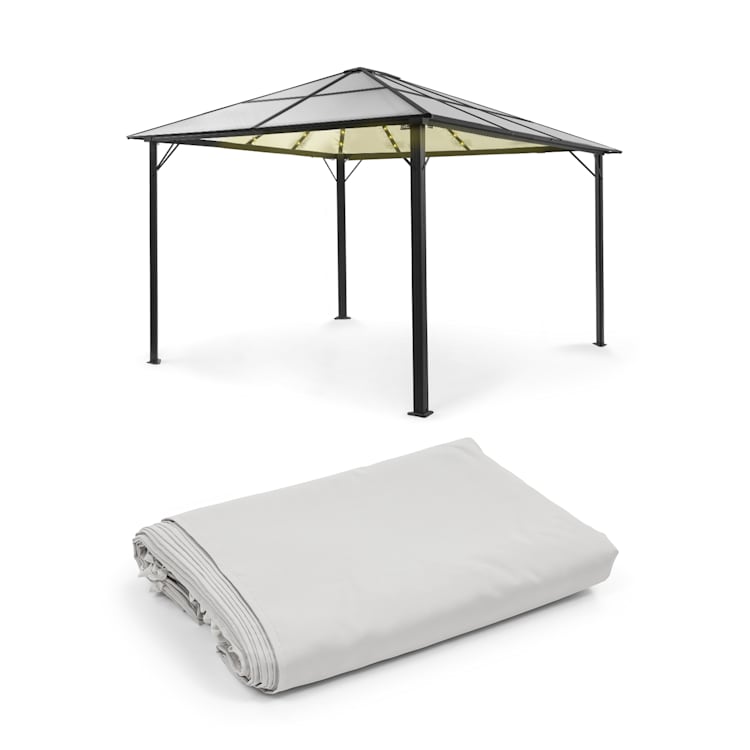 Pantheon Solid Sky Ambient Solar, pavilon, 3 x 4 m, napelemes világítás Világosszürke