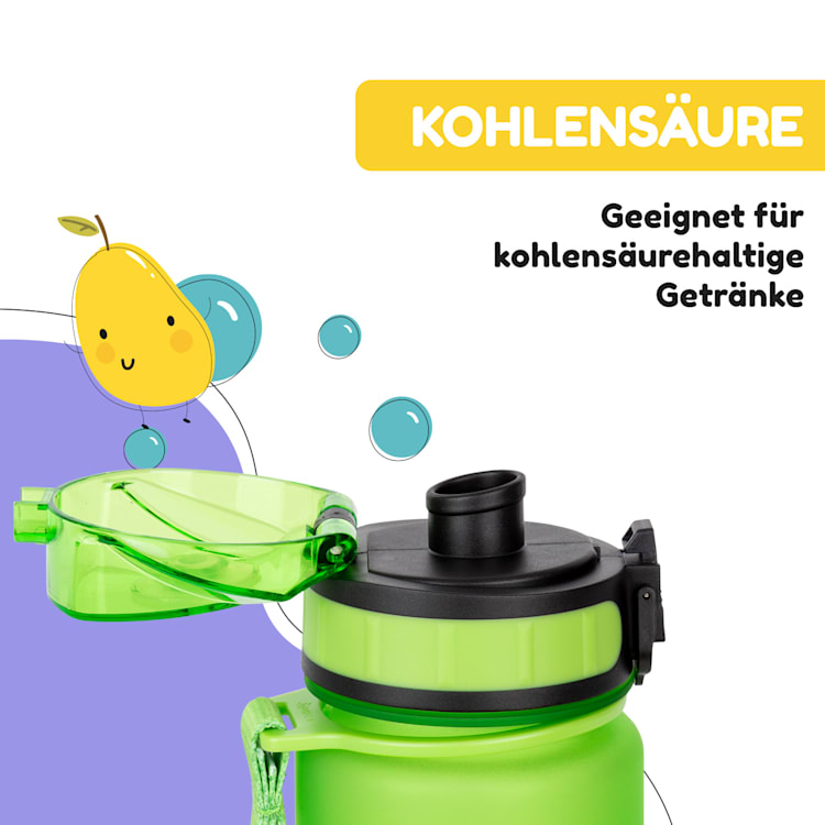 schmatzfatz Frühstücksset Lunchbox & Trinkflasche Tritan dicht BPA-frei Green Fruit