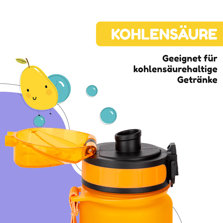 schmatzfatz Frühstücksset Lunchbox & Trinkflasche Tritan dicht BPA-frei Orange Forest