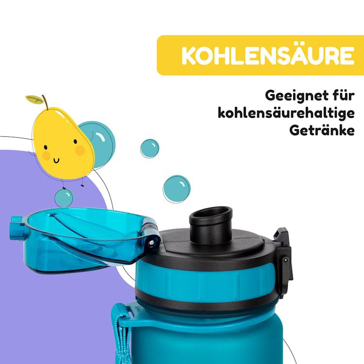 schmatzfatz Frühstücksset Lunchbox & Trinkflasche Tritan dicht BPA-frei Petrol Sea