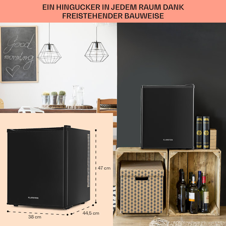 Happy Hour Minibar 5-15°C EEK G 25dB LED-Licht 25 Ltr | Schwarz