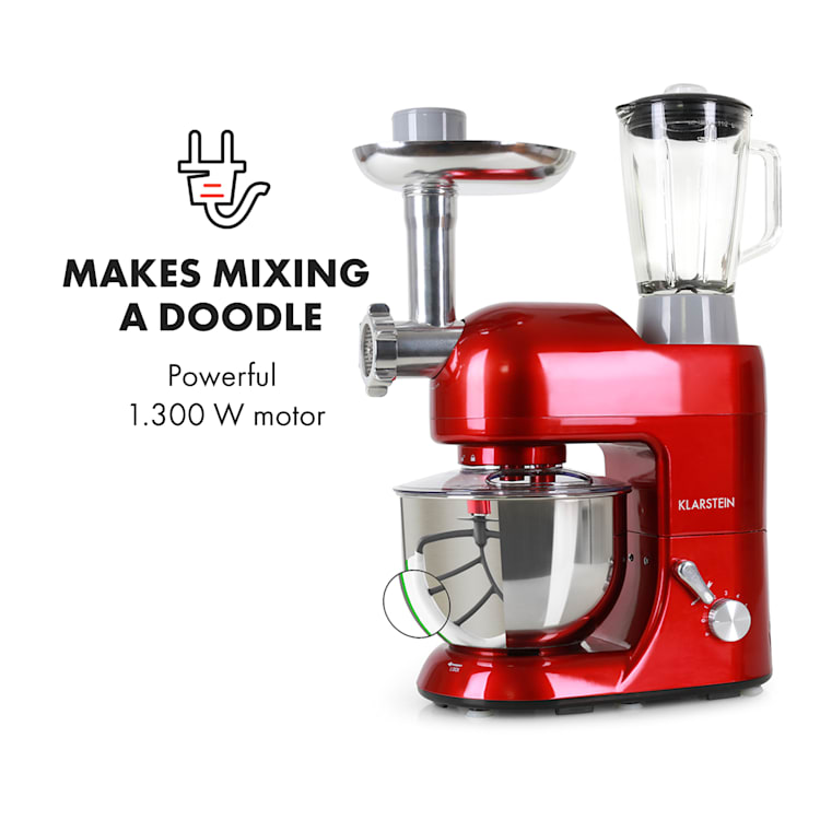 Lucia Rossa Stand Mixer Meat Mincer Mixer 1300 W - Red Red
