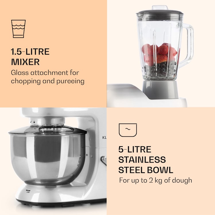 Lucia Argentea, mixér, mlynček na mäso, 1300 W Šedá