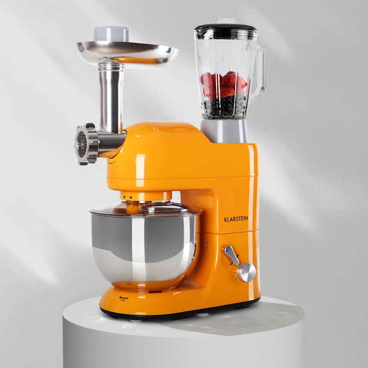 Lucia Orangina Stand Mixer Meat Mincer 1300W 5L Orange