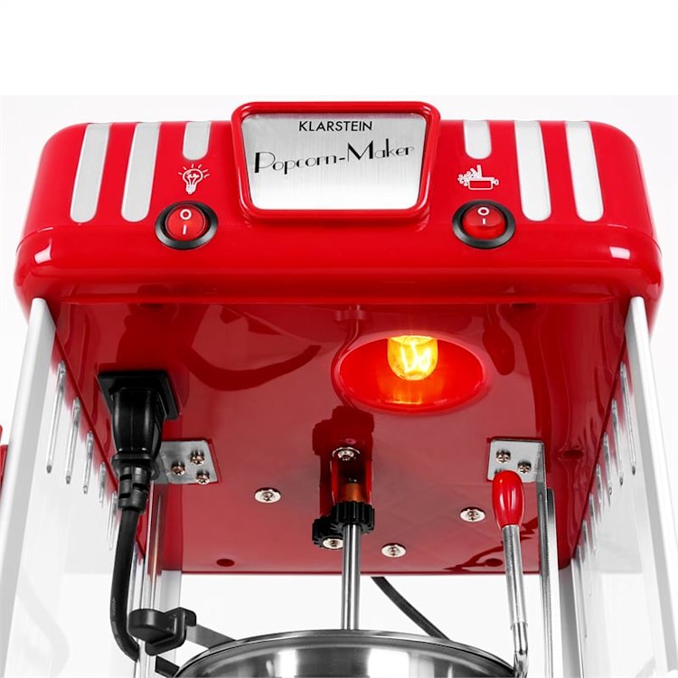 Volcano Popcornmaschine 300W Rührwerk Edelstahl-Topf Rot